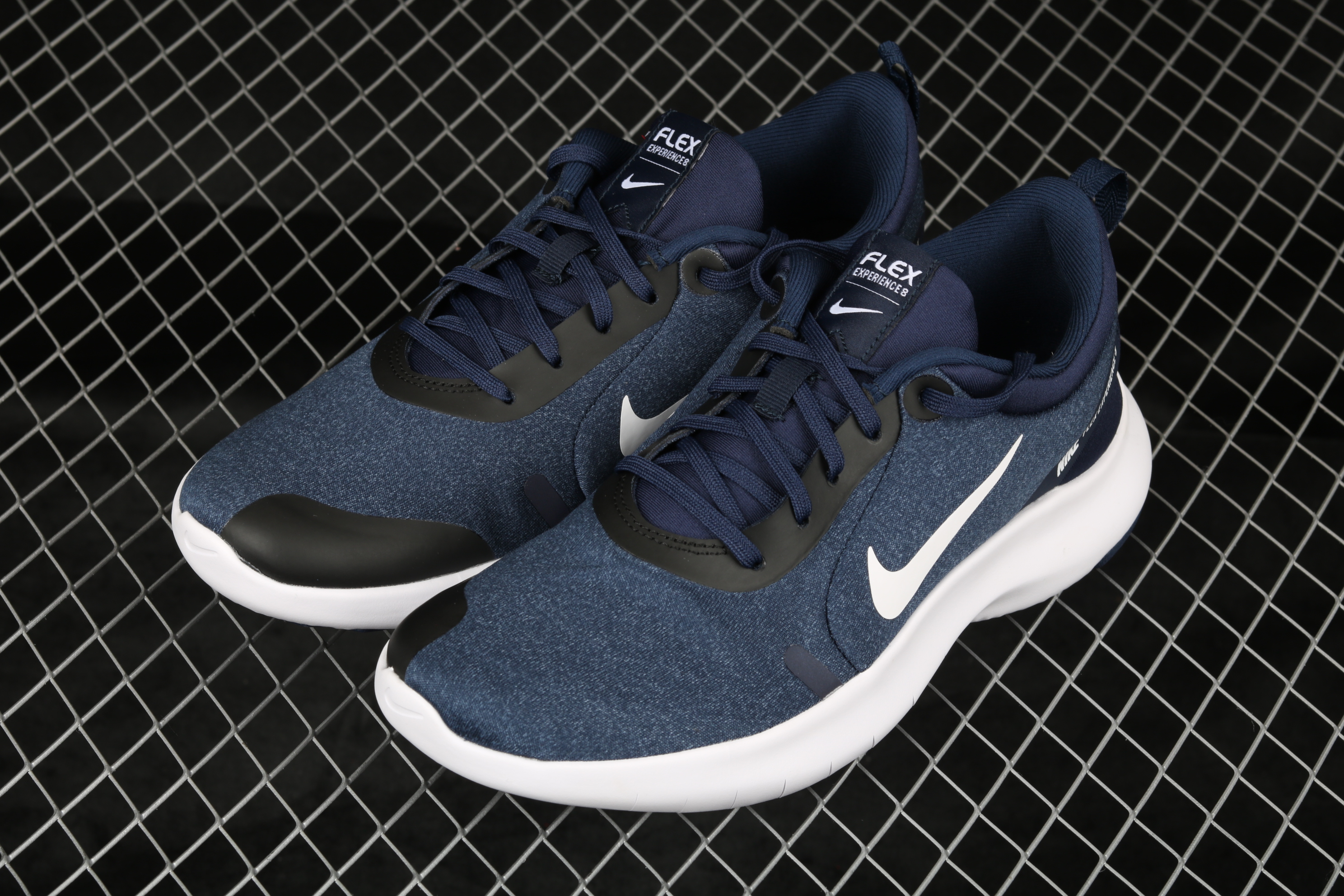 Women Nike Flex Experience Run RN 8 Sea Blue White Shoes - Click Image to Close